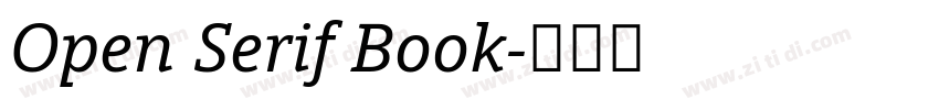 Open Serif Book字体转换